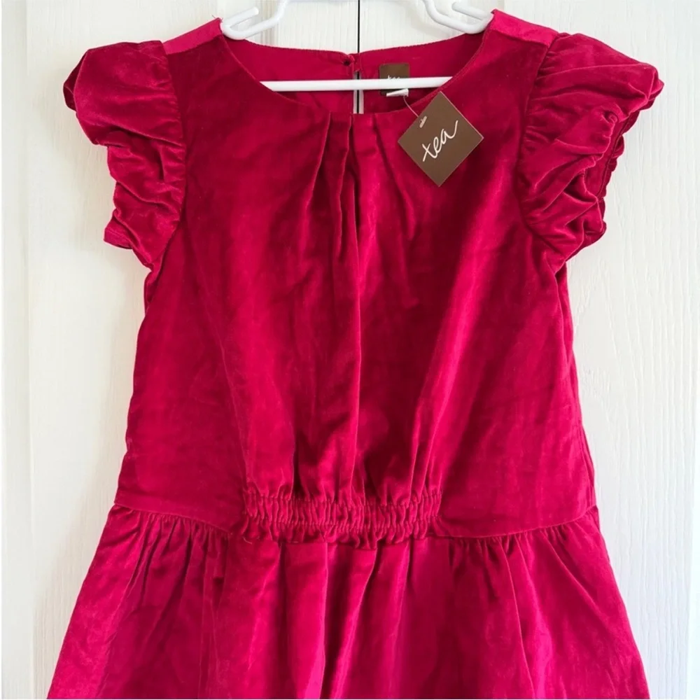 NWT Tea Collection Red Velvet Dress